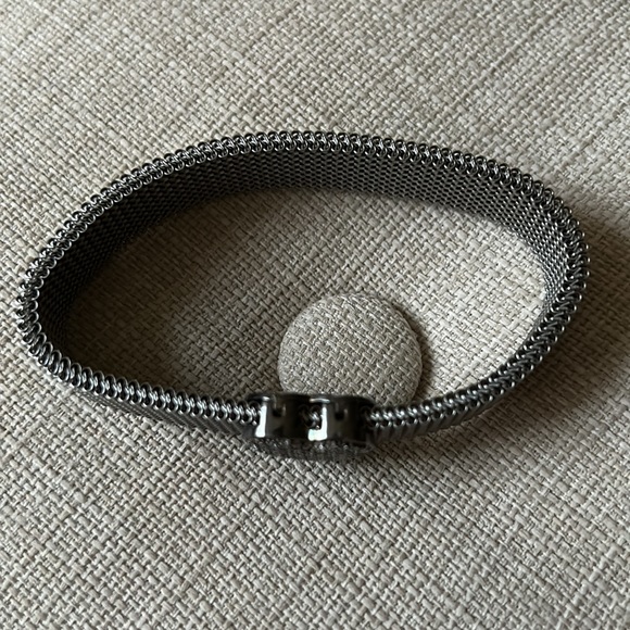 Crystal Heart Silver Bracelet Cuff - Picture 2 of 5